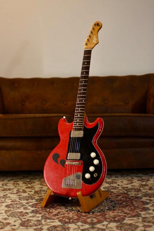 Höfner Colorama 164ii 1962 | Vinyl Red, Muziek en Instrumenten, Snaarinstrumenten | Gitaren | Elektrisch