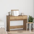 vidaXL Kaptafel met Spiegel Ambachtelijk Eiken 100x45x76 cm, Huis en Inrichting, Tafels | Kaptafels, Verzenden, Nieuw