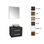 Badkamermeubelset Sanicare Q11 2 Laden 65cm Grey-Wood, Ophalen of Verzenden, Nieuw, Chroom, Bad
