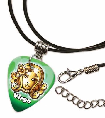 Maagd plectrum ketting, sleutelhanger of oorbellen