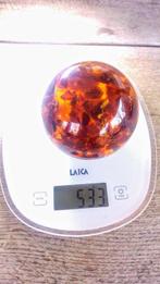 Barnsteen - Baltic Amber Sphere with Bee inclusions - 90 mm, Nieuw