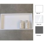 Inbouwnis Luca Sanitair 59,5x29,5x8 cm Solid Surface Mat Wit, Nieuw, Ophalen of Verzenden, Bad