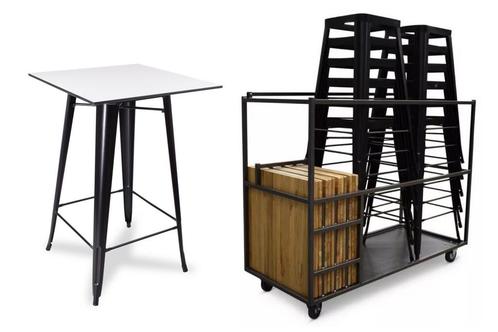 Supercombi - 12x statafel Hamburg naar keuze + trolley |, Huis en Inrichting, Tafelonderdelen, Nieuw, Kunststof, Vierkant, Ophalen of Verzenden