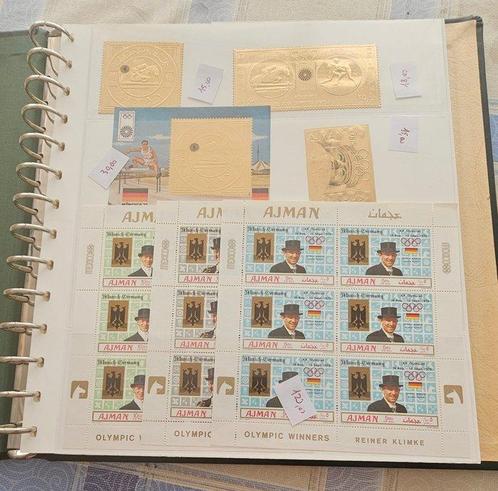 Ajman 1968/1972 - Album Deluxe A+B, FB, ORO MNH, Verzamelen, Overige Verzamelen