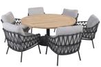 4 Seasons Outdoor Calpi low tuinset met Saba tafel Ø 160 cm, Tuin en Terras, Ophalen of Verzenden, Nieuw