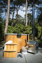 Ofuro Hottub | 2 persoons | thermowood | hydromassage, Tuin en Terras, Ophalen of Verzenden, Nieuw, Trap, Vast