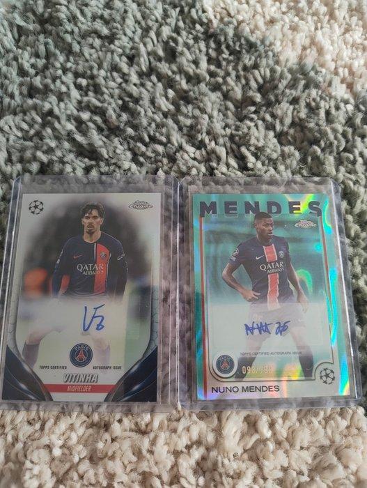2024/25, 2023/24 Topps Chrome UCC Nuno Mendes, Vitinha, Verzamelen, Stickers