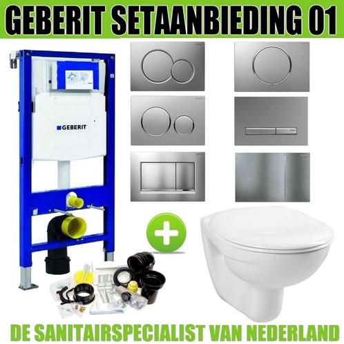 Geberit UP320 Toiletset Compleet | Inbouwreservoir | Basic, Doe-het-zelf en Verbouw, Sanitair, Overige typen, Nieuw, Ophalen of Verzenden