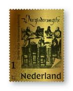 Gouden postzegel Eerste Vrije Statenvergadering, Verzenden, Gestempeld