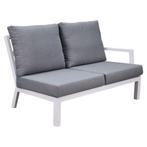 New york hoek loungeset 5 delig aluminium wit, Ophalen of Verzenden, Nieuw, Aluminium