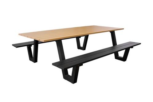 SenS-Line Lorenzo picknicktafel - 220 cm., Tuin en Terras, Tuintafels, Nieuw, Overige materialen, Rond, Verzenden
