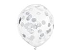 Confetti Ballonnen Zilver Deluxe 30cm 6st, Nieuw, Verzenden