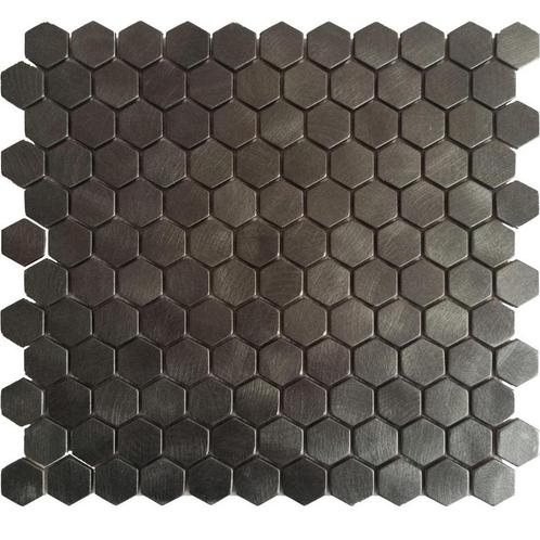 Mozaiek Tegels Dune Reflections Hexagon 29x30.5 cm Gunmetal, Doe-het-zelf en Verbouw, Tegels, 20 tot 40 cm, Overige typen, Nieuw