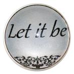 Fako Bijoux® - Click Button - Glas - Let It Be, Verzenden, Nieuw