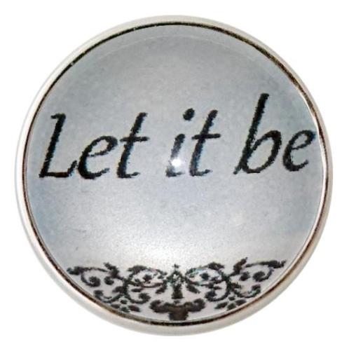 Fako Bijoux® - Click Button - Glas - Let It Be, Sieraden, Tassen en Uiterlijk, Armbanden, Verzenden
