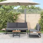 vidaXL Tuin Eetset 3 pcs Antraciet Staal, Verzenden, Nieuw, Rvs