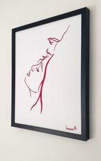 Liesens - Sealed With A Kiss ( handpainted on canvas), Antiek en Kunst