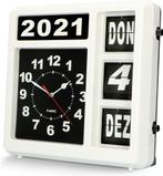 Fysic FK-247DE - Grote analoge Klok - Duitse versie - Wit •, Verzenden, Zo goed als nieuw