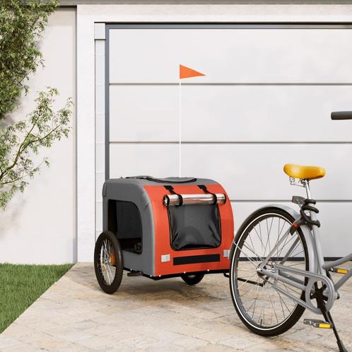 vidaXL Hondenfietstrailer oxfordstof en ijzer oranje en, Dieren en Toebehoren, Overige Dieren-accessoires, Nieuw, Verzenden
