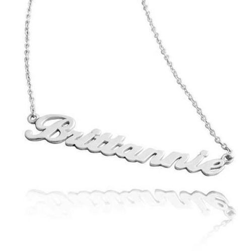 Naamketting zilver al vanaf €29,65, Sieraden, Tassen en Uiterlijk, Kettingen, Zilver, Nieuw, Met hanger, Zilver, Ophalen of Verzenden