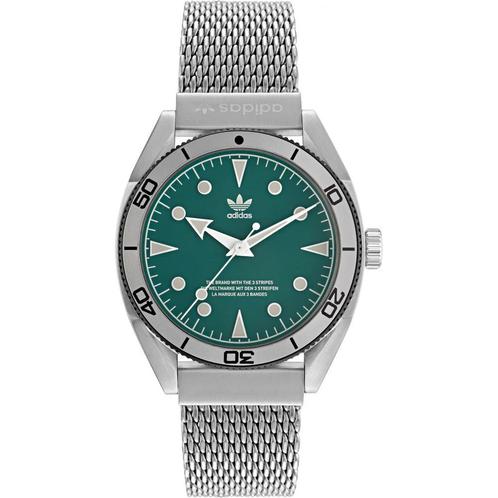 -16% Adidas  Adidas Rvs horloge met groene wijzerplaat en 10, Sieraden, Tassen en Uiterlijk, Horloges | Dames, Nieuw, Verzenden