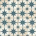 Vintage vloertegel / wandtegel fs star b blue blauw 45x45cm, Doe-het-zelf en Verbouw, Tegels, Keramiek, Nieuw, Ophalen of Verzenden
