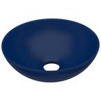 Ronde Wastafel Donkerblauw | Tweedekansje | Budgetvriende..., Doe-het-zelf en Verbouw, Sanitair, Ophalen of Verzenden, Nieuw, Wastafel