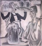 De kroegen open, de monden dicht (lijst optie, Lithos), Antiek en Kunst, Kunst | Litho's en Zeefdrukken, Verzenden