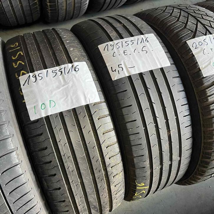 2 x Continental EcoContact 5 195-55-16 Zomerbanden 4,5mm, Auto-onderdelen, Banden en Velgen, 16 inch, Zomerbanden, 195 mm, Personenwagen