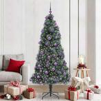 vidaXL Kunstkerstboom met verlichting en ballenset Groen 210, Verzenden, Nieuw