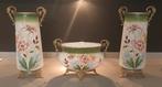 Openhaard accessoire (3) - trio vazen van glas en geverfd, Antiek en Kunst