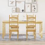 vidaXL 5-delige Eethoek Panama massief grenenhout, Huis en Inrichting, Complete eetkamers, Verzenden, Nieuw