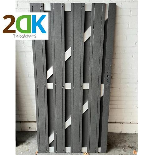 2DK deur comp Stijl antra blank alu frame 90x180cm, Tuin en Terras, Tuinpoorten, Nieuw, Kunststof, Ophalen of Verzenden
