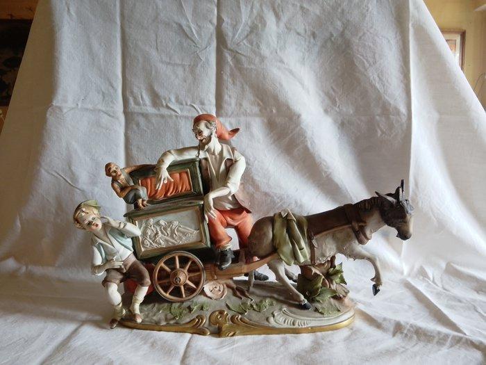 Capodimonte - Barbetti - Beeld, Lasinello che traina - 27, Antiek en Kunst, Antiek | Glas en Kristal