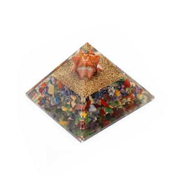 Orgonite Piramide Chakra/  Jaspis - Jaspis Merkaba - (70 mm) beschikbaar voor biedingen