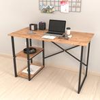 [en.casa] Bureau Nittedal laptoptafel 75x120x60 cm zwart en, Huis en Inrichting, Bureaus, Verzenden, Nieuw