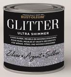 Rust oleum glitterverf ultra glitter shimmer 250 ml, zilver,, Doe-het-zelf en Verbouw, Verf, Beits en Lak, Verzenden, Nieuw