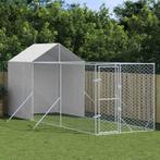vidaXL Hondenkennel met dak 2x6x2,5 m gegalvaniseerd staal, Dieren en Toebehoren, Verzenden, Nieuw