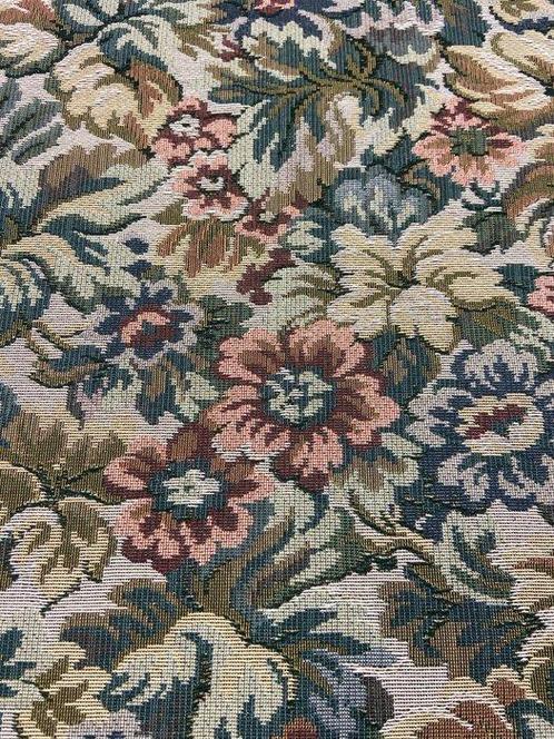 Prestigieuze 60-draads bloemengobelinstof - Meubelstof - 490, Antiek en Kunst, Antiek | Kleden en Textiel