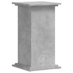 Plantenstandaard 33x33x60 cm bewerkt hout betongrijs, Tuin en Terras, Verzenden, Nieuw