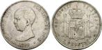5 Pesetas Madrid 1890 Pgm Spanien: Alfonso Xiii, 1886-1931:, Verzenden