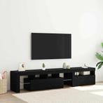 vidaXL Tv-meubels 2 st met LEDs bewerkt hout zwart, Huis en Inrichting, Verzenden, Nieuw, Overige houtsoorten