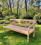 Stationsbank 190cm breed massief teakhout