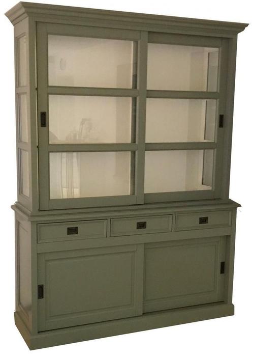 Engels groene buffetkast Montfoort 160cm, Huis en Inrichting, Kasten | Buffetkasten, Ophalen of Verzenden