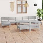 vidaXL 9-delige Loungeset massief grenenhout wit, Verzenden, Nieuw, Loungeset