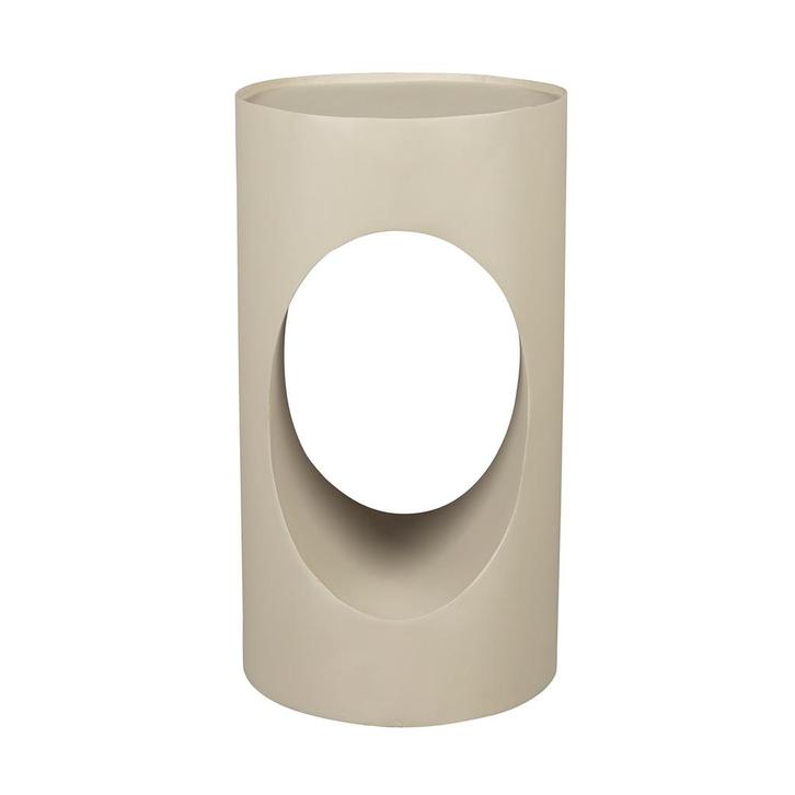 *WOONWINKEL* Dutchbone Sai Ronde Bijzettafel Zandkleur, Huis en Inrichting, Tafels | Bijzettafels, Nieuw, Verzenden