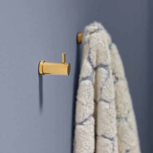 JAY Handdoekhaak Messing Goud, Huis en Inrichting, Badkamer | Badtextiel en Accessoires, Ophalen of Verzenden