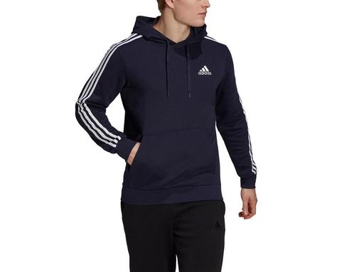 adidas - Essentials Fleece 3S Hoodie - Blauwe Hoodie - M, Kleding | Heren, Truien en Vesten