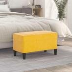 vidaXL Bankje 70x35x41 cm fluweel geel, Huis en Inrichting, Verzenden, Nieuw, Stof, Minder dan 150 cm