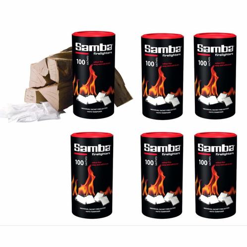 Samba Aanmaakzakjes Openhaard - 600 stuks in Koker (Tuin), Tuin en Terras, Barbecue-accessoires, Nieuw, Ophalen of Verzenden